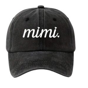 Mimi Distressed Black Adjustable Hat